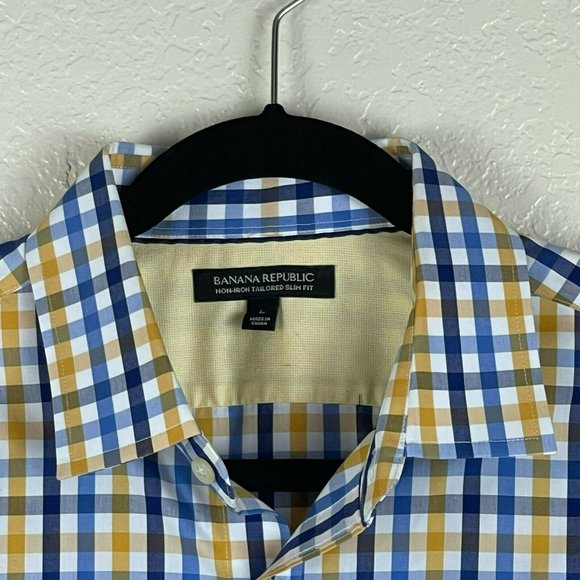 Banana Republic Men's Tailored Slim Fit Shirt Sz L - Picture 3 of 7